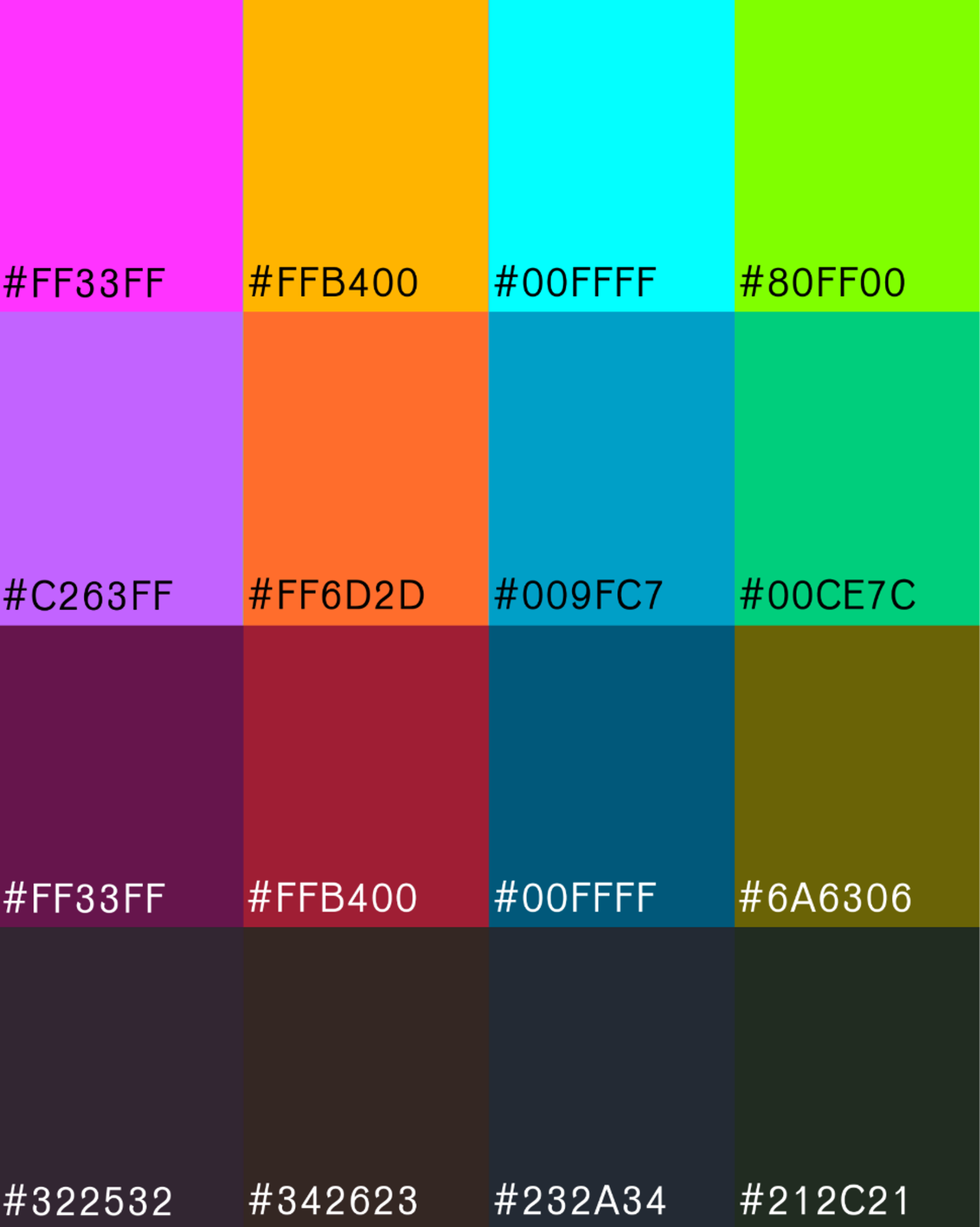 MAD's color palette